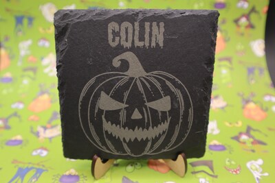 Personalized Pumpkin Coasters, Pumpkin Coasters, Halloween Coasters, Halloween Party, Wedding Favor, Party Favor, Fall Decor, Great Gift! - image2